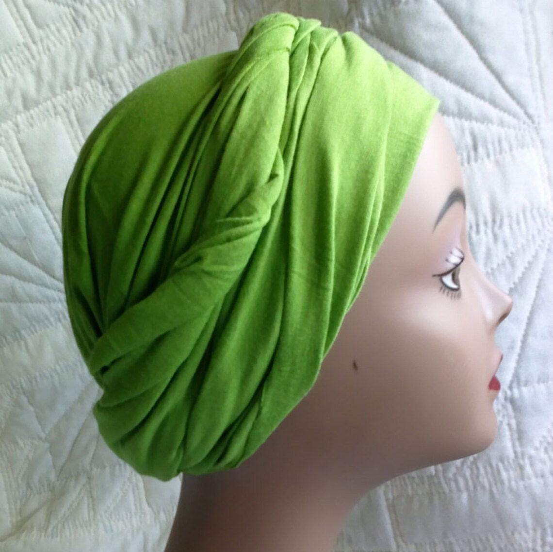 LIME GREEN Infinity Scarf Chemo Hat Chemo Headwear Cancer Etsy