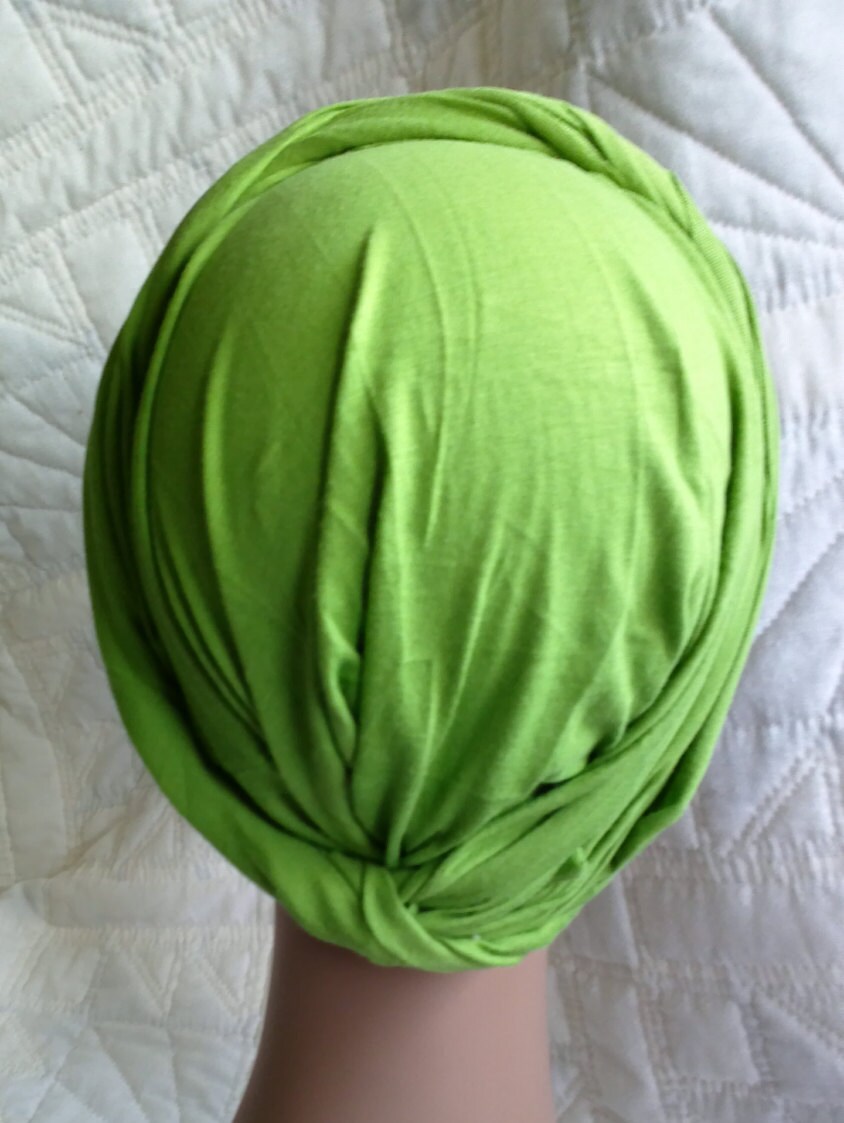 LIME GREEN Infinity Scarf Chemo Hat Chemo Headwear Cancer Etsy