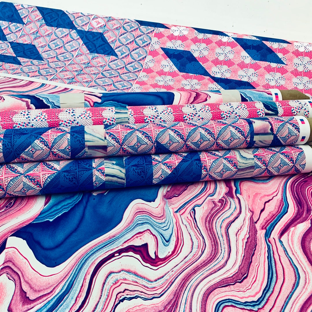 Double Sided Wrapping Paper Twosided, Oversized, Neon, Pink, Blue, Pattern, Marbled, Geometric