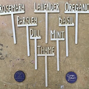 Set of 6 - Herb Markers / Garden Markers / Plant Markers / Herb Sticks / Stakes  for Plants (please list the 6 you want at checkout) Rustic