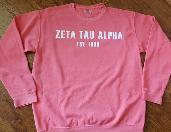 ZTA Sweatshirt I Comfort Colors Custom Sorority Sweatshirt I | Etsy