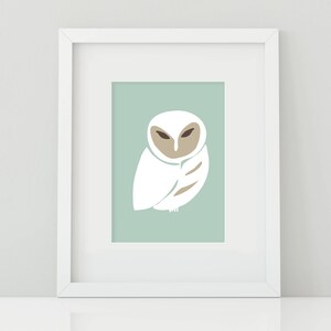 Printable | Snow Owl  | 8x10 Artwork with Mat Border