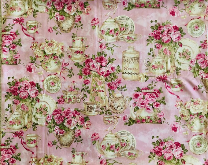 Northcott Fabric tea for Two by Ro Gregg Etsy