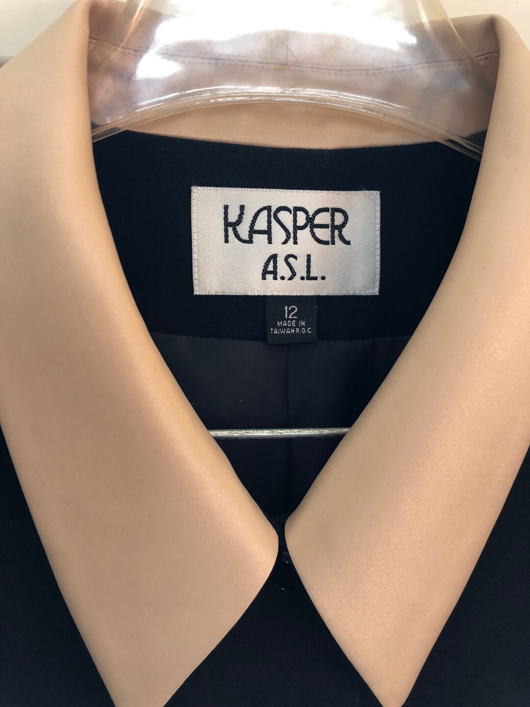 KASPER A.S.L black Honey 2 Piece Skirt Suit Size 12 New Etsy Canada