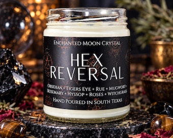 Hex Reversal Candle, Spiritual Protection, Witchcraft Supplies, Return To Sender, Banish Evil, Curse Removal