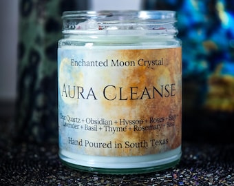 Aura Cleanse Candle, Heart Chakra, Clear Attachments, Remove Blocks, Aura Repair, Biofield Tuning, Illuminated Energy