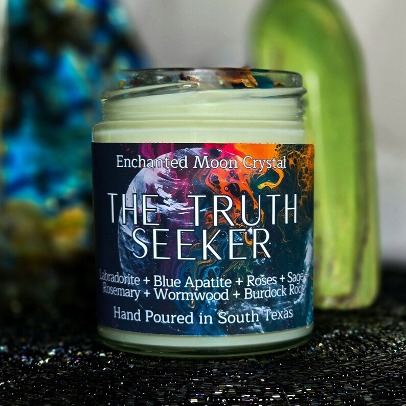 The Truth Seeker Candle, Remote Viewing, Intuition, Lift The Veil, Discernment, False Paradigms, Ancient Mysteries, Censored History image 4