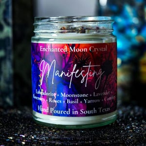 Manifesting Ritual Candle, Intention Setting & Goal Achievement, Abundance Spell Candle, Spiritual Alignment