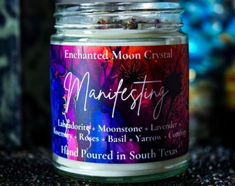 Manifesting Ritual Candle, Intention Setting & Goal Achievement, Abundance Spell Candle, Spiritual Alignment