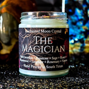 The Magician Candle, Alchemist, Archetype, Occultism, Esoteric Wisdom, Inner Guidance, Protection, Healing, Transformation, Spiritual Wisdom