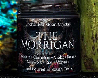 The Morrigan Candle, Celtic Goddess of War, Witchcraft, Shapeshifter, Badb