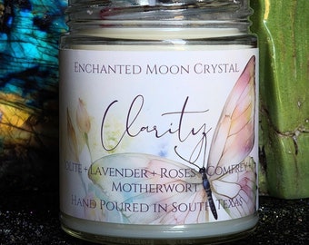 Clarity Candle, Spiritual Wisdom, Third Eye, Focus, Witchcraft, Psychic Protection, Trust the Universe, Healing Candle, Manifesting Ritual