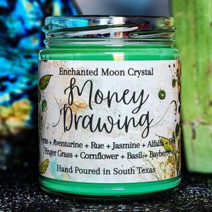 Money Drawing, Abundance Candle, Money Spell, Witchcraft Candle, Hoodoo, Prosperity, Luck Spell, Fast Money Spell, Intention Candle, Manifet