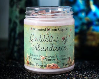 Goddess Of Abundance Candle | Manifest | Self Care | Divine Feminine | Inner Beauty | Spiritual Growth | Prosperity | Law of Attraction