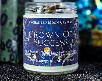 Crown Of Success Candle, Hoodoo, Manifest Goals, Witchcraft Supplies, Success Spell, Dream Job, Transcend, Remove Blocks, Intention Candle