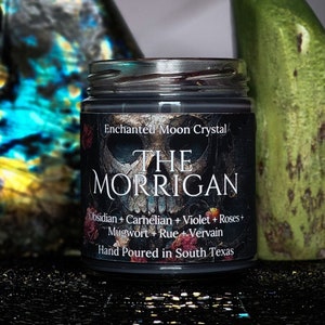 The Morrigan Candle, Goddess of War, Pagan Goddess, Dark Feminine, Celtic Goddess, Shapeshifter, Powerful Protection, Great Queen, Pagan image 1