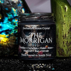 The Morrigan Ritual Candle | Celtic Goddess | Pagan Altar Decor | Raven Candle | Shapeshifter Magic | Witchcraft Candle | Warrior Goddess