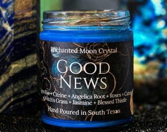 Good News Intention Candle | Positive Energy | Manifesting | Good Luck Spell | Clear Negativity | Ritual Spell Candle | Spiritual Guidance