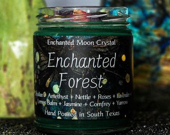 Enchanted Forest Candle | Faery Spirits | Elemental Magic | Inner Child Healing | Spiritual Guidance | Grounding Ritual | Heart Chakra