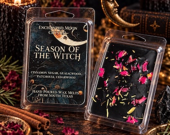 Season Of The Witch Wax Melts, Witchcraft Supplies, Halloween, Samhain, Grounding Energy, Spiritual Protection