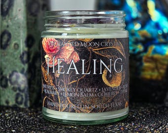 Healing Ritual Candle | Spiritual Cleanse | Emotional Protection | Chakra Balancing | Inner Peace | Sacred Rest | Calming | Recovery
