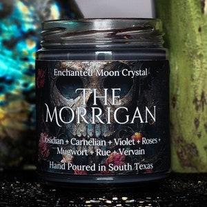 The Morrigan Candle, Goddess of War, Pagan Goddess, Dark Feminine, Celtic Goddess, Shapeshifter, Powerful Protection, Great Queen, Pagan image 3