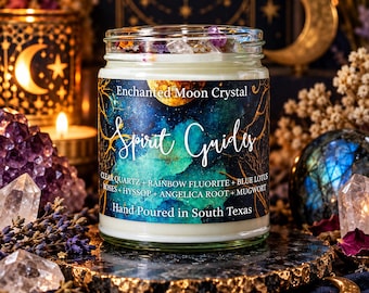 Spirit Guides Candle, Spiritual Wisdom, Third Eye, Healing Crystals, Spiritual Guidance & Protection, Higher Self