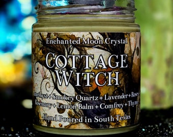 Cottage Witch Candle, Calming, Intention Candle, Healing Candle, House Blessing, Energy Cleanse, Anxiety Relief, Cottagecore, Sacred Space