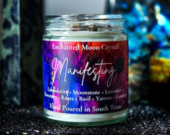 Manifesting Ritual Candle | Intention Setting | Goal Achievement | Abundance | Positive Energy | Law of Attraction | Spiritual Alignment