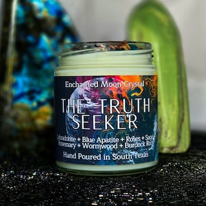 The Truth Seeker Candle, Remote Viewing, Intuition, Lift The Veil, Discernment, False Paradigms, Ancient Mysteries, Censored History image 3
