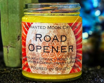 Road Opener Candle, Hoodoo Candle, Remove Blocks, Abundance Candle