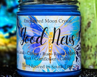 Good News Spell Candle, Witchcraft Supplies, Intention Candle, Good Luck Spell, Manifesting, Aura Healing, High Vibrational, Positive Energy