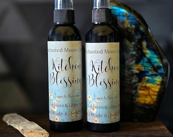 Kitchen Blessing Room and Linen Spray, Block Negativity, High Vibrational, Witchcraft Supplies, Spiritual Cleanse, Nature Witch, Hedge Witch