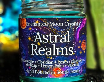 Astral Realms Candle, Remote Viewing, Healing Energy, Positive Space, Energy Cleanse, Intention Candle, Clear Negativity, Lucid Dreaming