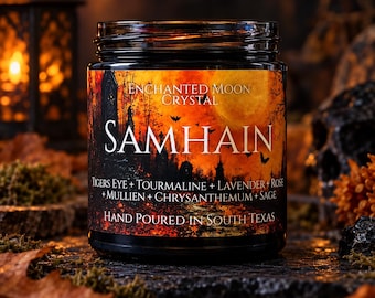 Samhain Ritual Candle, Witchcraft Supplies, Witchy Gifts, Intention Candle, Halloween Pagan Sabbath Altar Candle