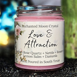 Love and Attraction Candle, Intention Candle, Love Spell, Come to me, Fidelity Spell, Irresistible Attraction Spell, Magnetic Attraction image 1