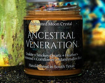 Ancestor Veneration Candle | Spirit Guides | Ancestral Wisdom | Fixed Candle | Invocation | Honoring Ancestors | Memorial Ritual Candle