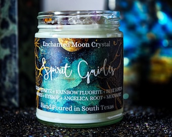 Spirit Guides Candle | Spiritual Wisdom | Third Eye | Healing Crystals | Spiritual Guidance | Protection | Higher Self | Trust The Universe