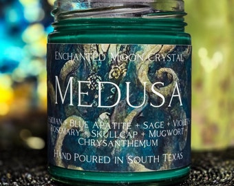 Medusa Candle, Dark Goddess, Witchcraft Supplies, Ritual, Necromancy, Water Witch, Greek Mythology, Intention Candle, Gorgon, Evil Eye