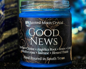 Good News Intention Candle | Positive Energy | Manifesting | Good Luck Spell | Clear Negativity | Ritual Spell Candle | Spiritual Guidance