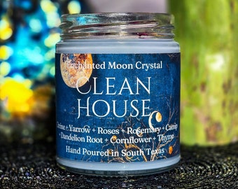 Clean House Candle | Ritual House Cleanse | Clear Negativity | Sacred Space | Remove Stagnation | Spiritual Cleanse | Purifying Energies