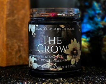 The Crow Candle | Remove Creative Blocks | Muse | Witchcraft | Psychic Ability | Spiritual Wisdom | Protection | Ancestors | Esoteric