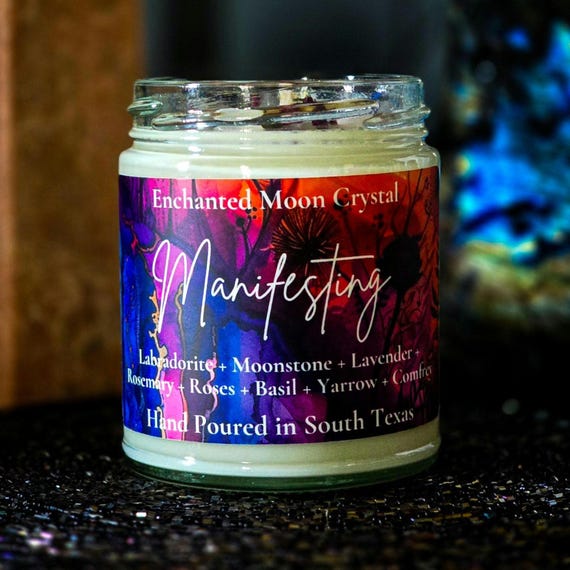 Manifesting Ritual Candle, Intention Setting, Goal Achievement, Abundance, Positive Energy, Law of Attraction, Spiritual Alignment, Focus