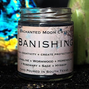 Banishing Candle, Cord Cutting, Psychic Protection, Hex Removal, Protection, Intention Candle, Remove Negativity, Evil Eye, Binding, Banish