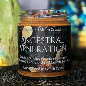 Ancestor Veneration Candle, Spirit Guides, Ancestral Wisdom, Fixed Candle, Ancestor Invocation, Honoring Our Past, Memorial Ritual Candle