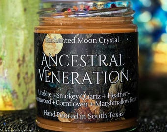 Ancestor Veneration Candle, Spirit Guides. Ancestral Wisdom, Fixed Candle, Ancestor Invocation, Honoring Our Past, Memorial Ritual Candle