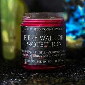 Fiery Wall of Protection Candle, Block Negativity, Curse Removal, Witchcraft Supplies, Banishing, Uncrossing, Warding Spell, Home Protection