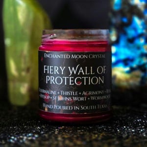 Fiery Wall of Protection Candle, Block Negativity, Curse Removal, Witchcraft Supplies, Banishing, Uncrossing, Warding Spell, Home Protection