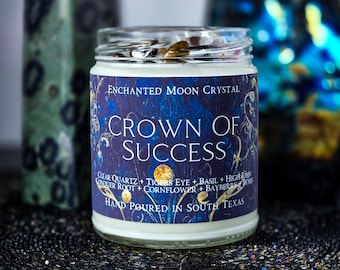 Crown Of Success Intention Candle | Hoodoo | Manifesting Ritual | Witchcraft Supplies | Success Spell | Remove Blocks