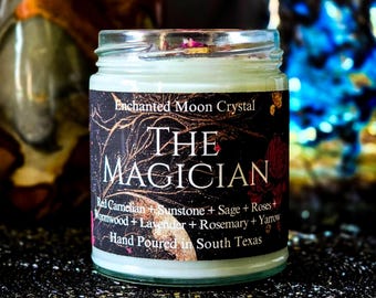 The Magician Candle, Alchemist, Archetype, Occultism, Esoteric Wisdom, Inner Guidance, Protection, Healing, Transformation, Spiritual Wisdom